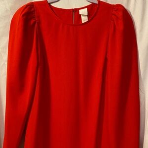 H&M Red Long Sleeve Dress